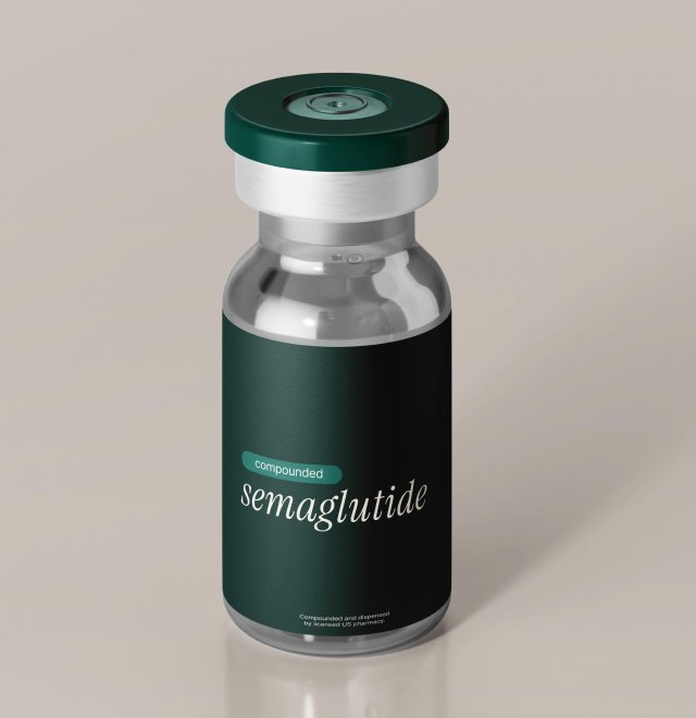 A vial of Bliv compounded semaglutide.