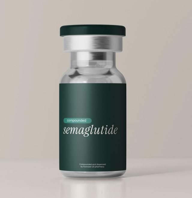 A vial of Bliv compounded semaglutide.