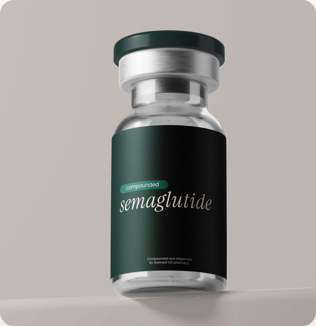 A vial of Bliv compounded semaglutide.
