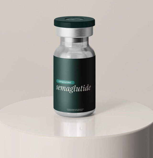 A vial of Bliv compounded semaglutide.