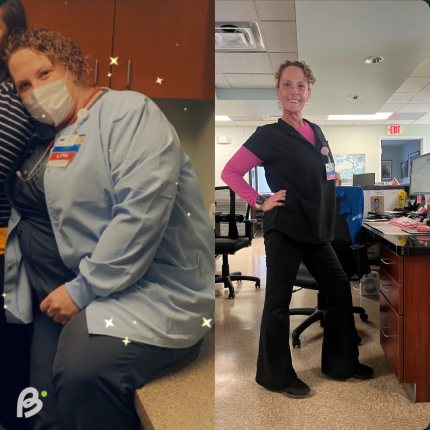 A member's before and after photos.